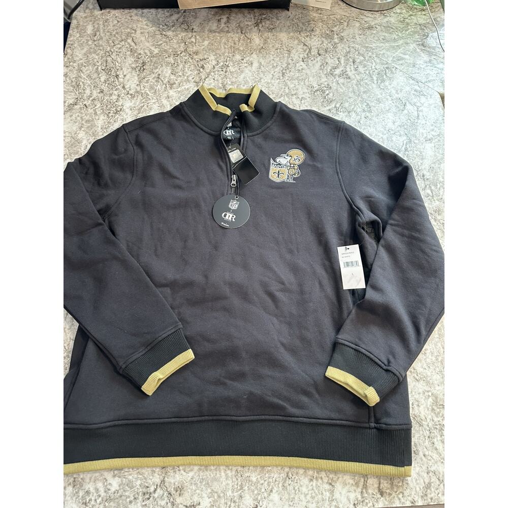NWT Men’s NFL X Darius Rucker New Orleans Saints 1/4 Zip Pullover Large Retro